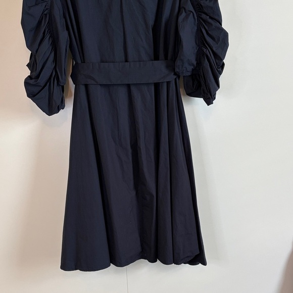 Gracia Navy Long Sleeve Midi Dress with Belt - Picture 12 of 13